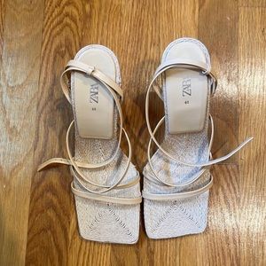 Zara Jute Leather Sandals